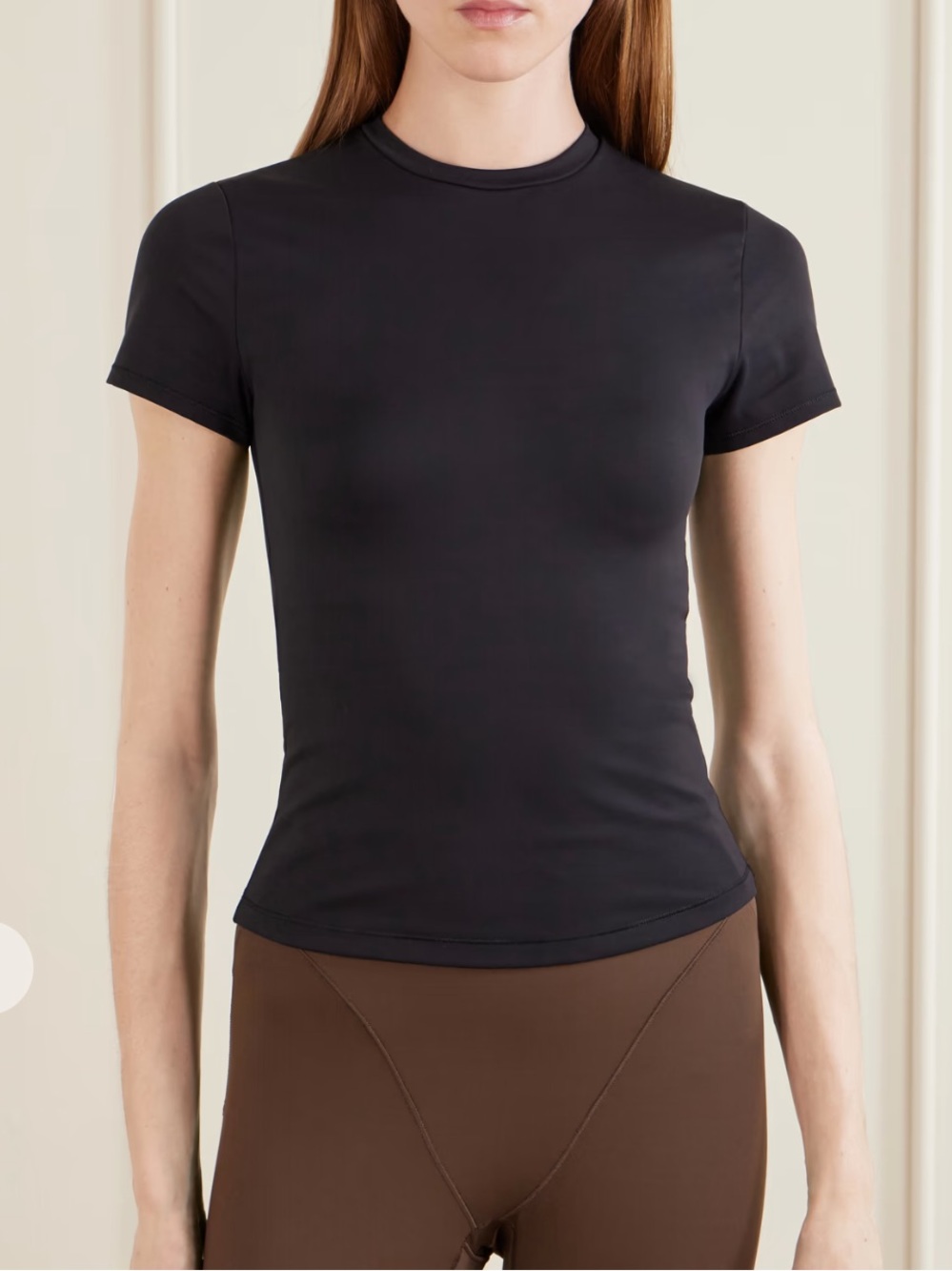 SKIMS + Nike Padded Baby Tee Obsidian